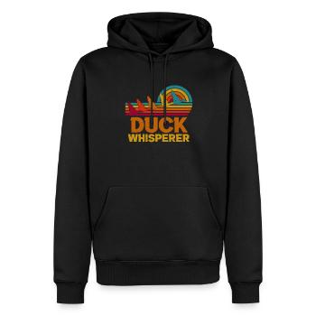 Duck-Whisperer. - Männer Premium Bio Hoodie - Schwarz - Vorne - Nico (187cm)