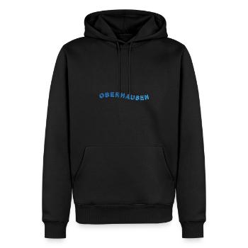 Oberhausen Welle - Männer Premium Bio Hoodie - Schwarz - Vorne - Nico (187cm)