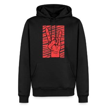 Teufelshorn Punks - Männer Premium Bio Hoodie - Schwarz - Vorne - Nico (187cm)