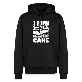 Drôle de course de marathon jogger jogger cadeau - Sweat à capuche Premium bio Homme - noir - Devant - Nico (187cm)