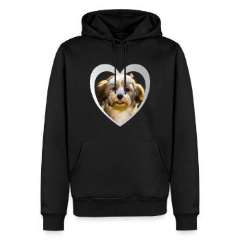 Havaneser - Havaneser Hund - Männer Premium Bio Hoodie - Schwarz - Vorne - Nico (187cm)