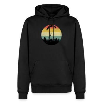 Parapente Parapente Parapente - Sweat à capuche Premium bio Homme - noir - Devant - Nico (187cm)