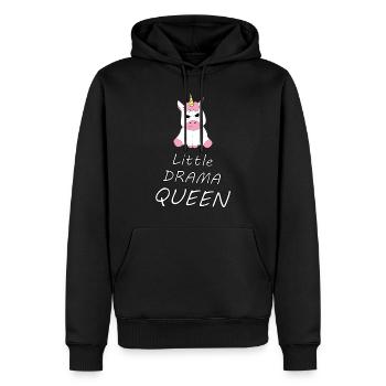 Einhorn Unicorn little Drama Queen witziges Shirt - Männer Premium Bio Hoodie - Schwarz - Vorne - Nico (187cm)