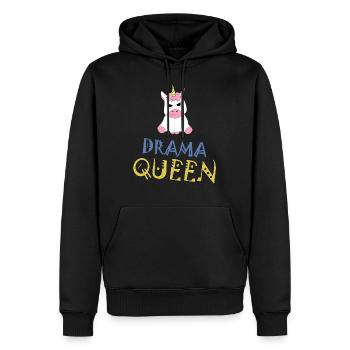 Einhorn Unicorn Drama Queen witziges Geschenk - Männer Premium Bio Hoodie - Schwarz - Vorne - Nico (187cm)