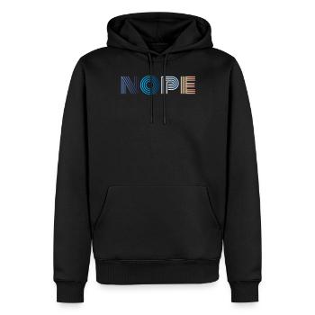 Nope - Sweat à capuche Premium bio Homme - noir - Devant - Nico (187cm)