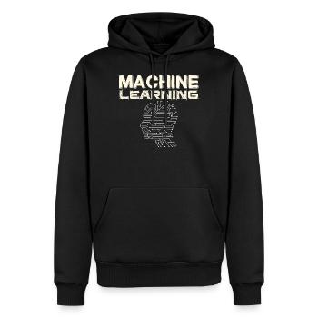 Data Mining-Algorithmen für maschinelles Lernen - Männer Premium Bio Hoodie - Schwarz - Vorne - Nico (187cm)