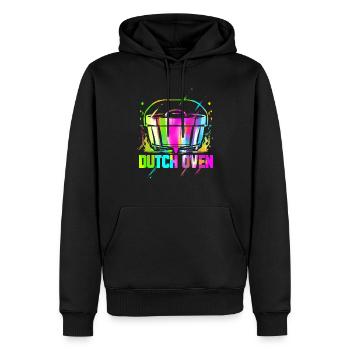 Dutch Oven Artwork - Dopfen Grillmeister Geschenk - Männer Premium Bio Hoodie - Schwarz - Vorne - Nico (187cm)
