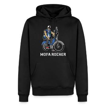 Mofa Rocker Moped Kutte Zweitakter 25 km/h Kult - Männer Premium Bio Hoodie - Schwarz - Vorne - Nico (187cm)