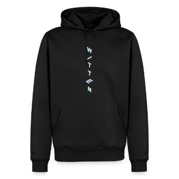 Witten - Männer Premium Bio Hoodie - Schwarz - Vorne - Nico (187cm)