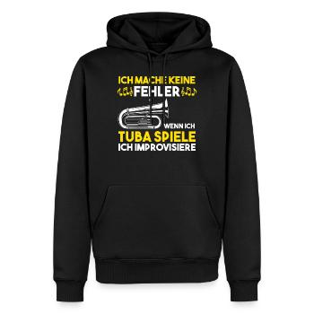 Tuba Tubist Posaunenspieler Musiker - Männer Premium Bio Hoodie - Schwarz - Vorne - Nico (187cm)