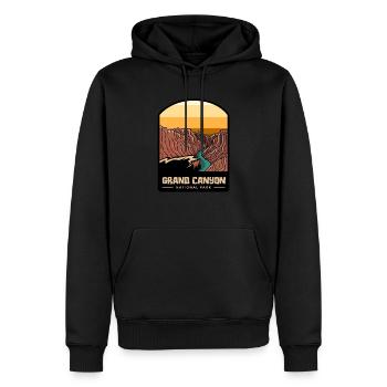 Grand Canyon - Männer Premium Bio Hoodie - Schwarz - Vorne - Nico (187cm)