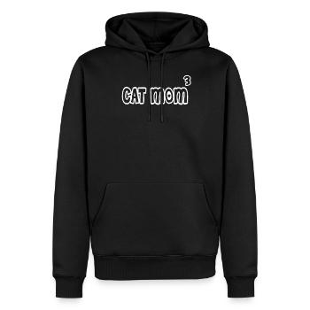 Cat Maman 3 - Chats Maman Cadeau - Sweat à capuche Premium bio Homme - noir - Devant - Nico (187cm)