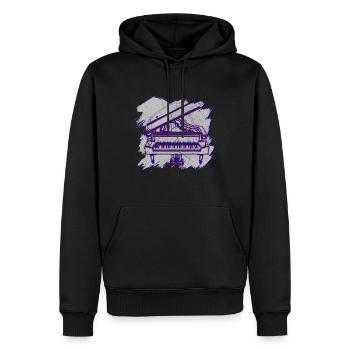 Piano cadeau aile Tshirt Piano digital - Sweat à capuche Premium bio Homme - noir - Devant - Nico (187cm)