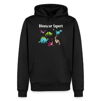 dinosaure expert dinosaure cadeau enfants - Sweat à capuche Premium bio Homme - noir - Devant - Nico (187cm)