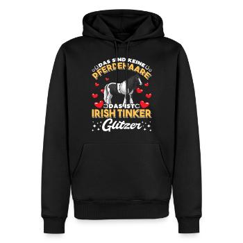 Irish Tinker Pferde Spruch Pferdehaare lustig - Männer Premium Bio Hoodie - Schwarz - Vorne - Nico (187cm)
