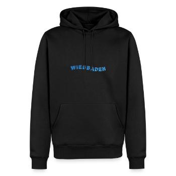 Wiesbaden Welle - Männer Premium Bio Hoodie - Schwarz - Vorne - Nico (187cm)