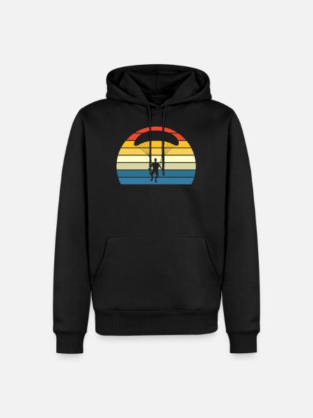 fallschirmspringen - Männer Premium Bio Hoodie - Schwarz