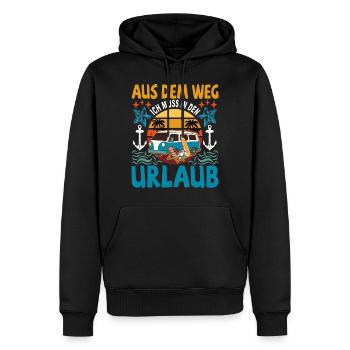 Aus dem Weg ich muss in den Urlaub Strandurlaub - Männer Premium Bio Hoodie - Schwarz - Vorne - Nico (187cm)