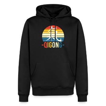 Meditation Buddha Qigong - Chigong - Männer Premium Bio Hoodie - Schwarz - Vorne - Nico (187cm)