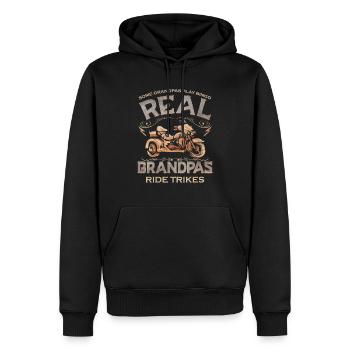Real Grandpas Ride Trikes Motortriker & Biker Grandpa - Men’s Premium Organic Hoodie - black - Front - Nico (187cm)
