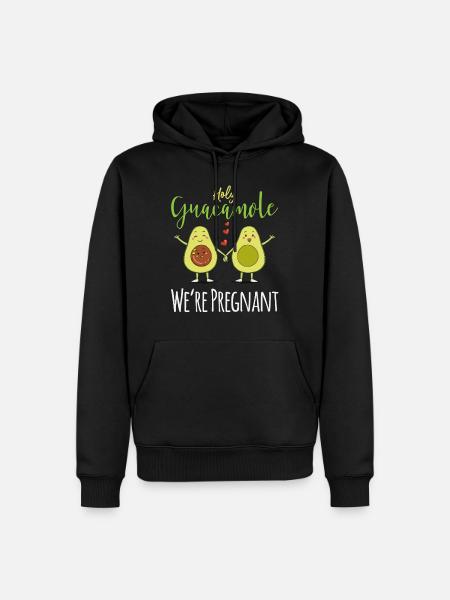 On est enceintes ! Drôle de grossesse avocat - Sweat à capuche Premium bio Homme - noir