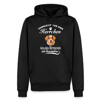 Golden Retriever - Golden Retriever Hund - Männer Premium Bio Hoodie - Schwarz - Vorne - Nico (187cm)