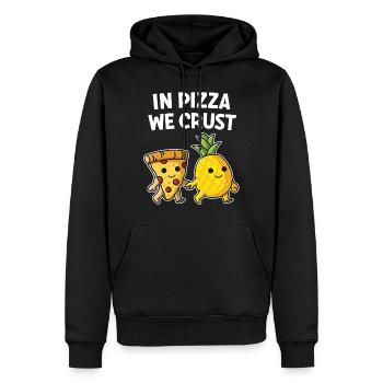 Hawaiian Pizza Pizza Hawaii Funny Pizza & - Men’s Premium Organic Hoodie - black - Front - Nico (187cm)