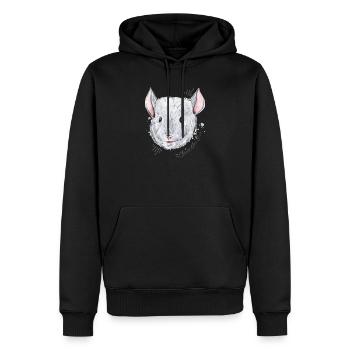 Retro Chinchilla Besitzer & Chinchilla Flüsterer - Männer Premium Bio Hoodie - Schwarz - Vorne - Nico (187cm)