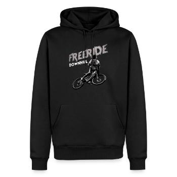 Freeride Downhill Mountainbiker Geschenk - Männer Premium Bio Hoodie - Schwarz - Vorne - Nico (187cm)