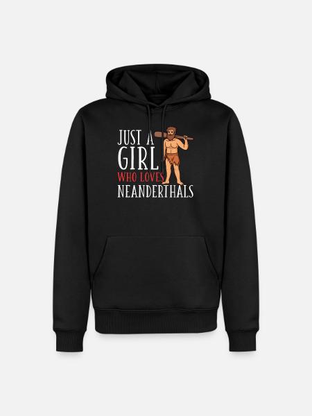Neanderthal Test Caveman Humans - Men’s Premium Organic Hoodie - black