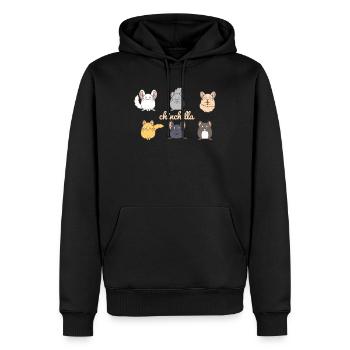 Niedliche Chinchilla Familie - Chinchilla Besitzer - Männer Premium Bio Hoodie - Schwarz - Vorne - Nico (187cm)
