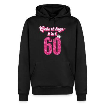 60. Geburtstag 60 Jahre 60er Geburtstagskind - Männer Premium Bio Hoodie - Schwarz - Vorne - Nico (187cm)