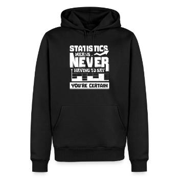 Statistik Data Science Statistiker Geschenk - Männer Premium Bio Hoodie - Schwarz - Vorne - Nico (187cm)