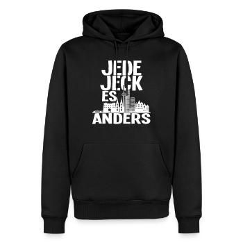 Köln Sprüche Kölsch Heimatliebe Veedel - Männer Premium Bio Hoodie - Schwarz - Vorne - Nico (187cm)