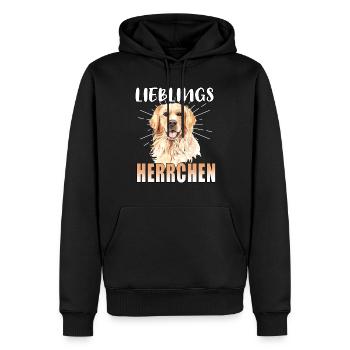 Hund Lieblings Herrchen Lieblingsherrchen Herrchen - Männer Premium Bio Hoodie - Schwarz - Vorne - Nico (187cm)