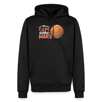 Mars - Sweat à capuche Premium bio Homme - noir - Devant - Nico (187cm)
