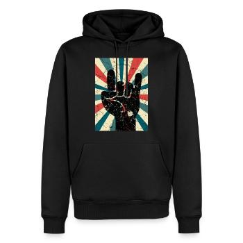 Teufelshorn Punks - Männer Premium Bio Hoodie - Schwarz - Vorne - Nico (187cm)