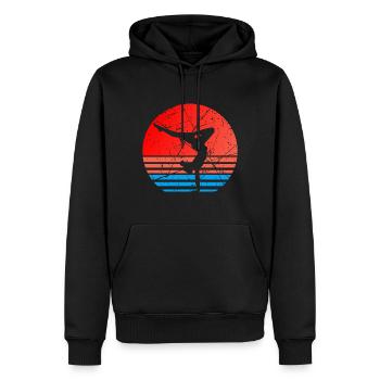 Gymnaste gymnaste gymnastique gymnastique - Sweat à capuche Premium bio Homme - noir - Devant - Nico (187cm)