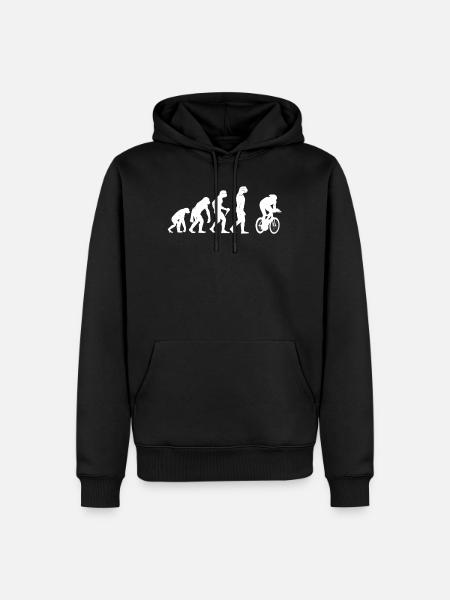 Evolution Rennrad Geschenk für Rennradfahrer - Männer Premium Bio Hoodie - Schwarz