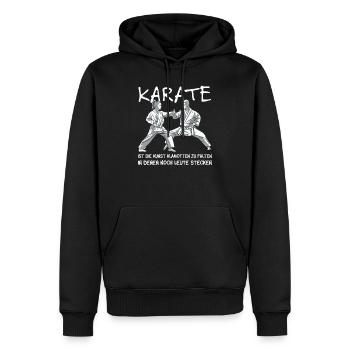 Karate Kampfsport Kung Fu Karateka Sport Geschenk - Männer Premium Bio Hoodie - Schwarz - Vorne - Nico (187cm)