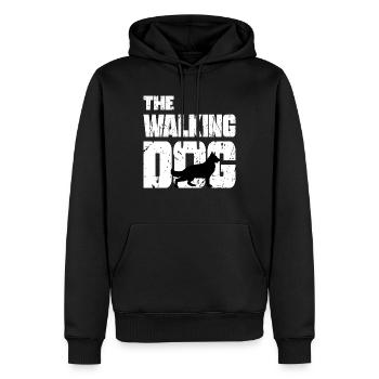 Le chien de berger allemand de walking cadeau - Sweat à capuche Premium bio Homme - noir - Devant - Nico (187cm)
