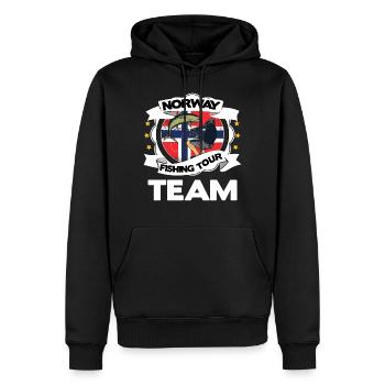 norwegen Angel tour team - Männer Premium Bio Hoodie - Schwarz - Vorne - Nico (187cm)