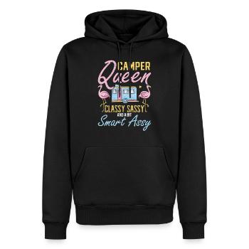 Camper Queen Classy Sassy Smart Assy Camping - Männer Premium Bio Hoodie - Schwarz - Vorne - Nico (187cm)