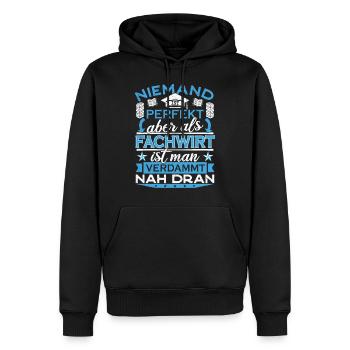 Fachwirt Abschluss Weiterbildung Geschenk - Männer Premium Bio Hoodie - Schwarz - Vorne - Nico (187cm)
