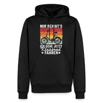 Klapprad Geschenk Faltrad Klappradfahrer Spruch - Männer Premium Bio Hoodie - Schwarz - Vorne - Nico (187cm)