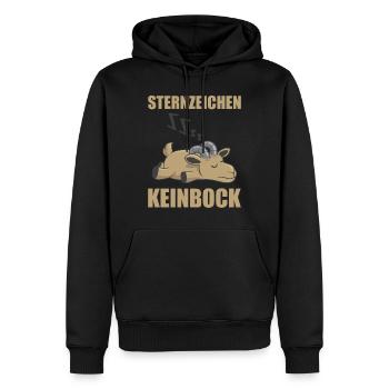 Mitarbeiter Kollege Faul Sternzeichen Keinbock - Männer Premium Bio Hoodie - Schwarz - Vorne - Nico (187cm)