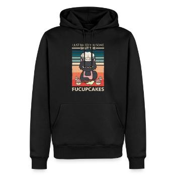 I just baked you some shut the fucupcakes Design - Sweat à capuche Premium bio Homme - noir - Devant - Nico (187cm)