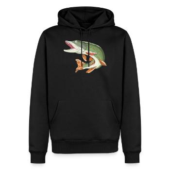Pêcher pêcher de pêche cadeau de pêche de pêche un grand - Sweat à capuche Premium bio Homme - noir - Devant - Nico (187cm)