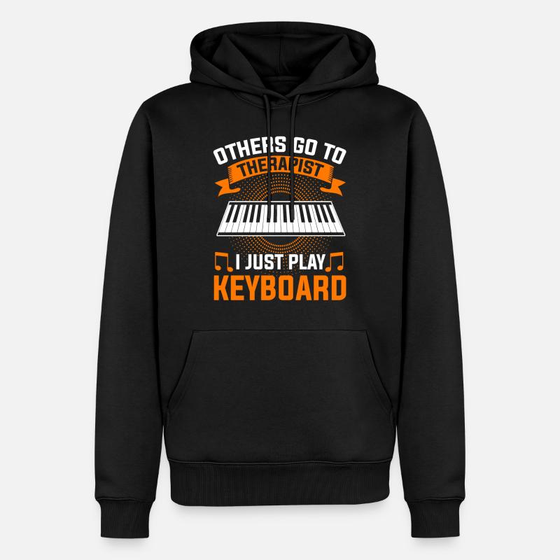 Keyboard Keyboarder Keyboarding Musiker - Männer Premium Bio Hoodie - Schwarz