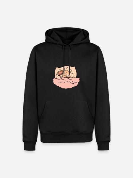 Cute Sleeping Cartoon - Men’s Premium Organic Hoodie - black